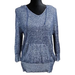 LEVI'S Slouchy Knit Sweater Drawstring Hoodie VINTAGE Rare Size L